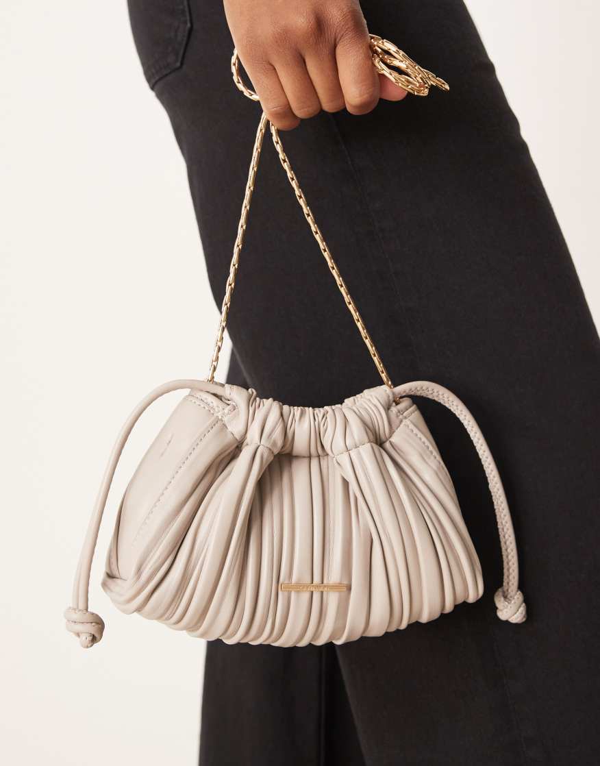 CALVIN KLEIN Plisse Drawstring Shoulder Bag | endource