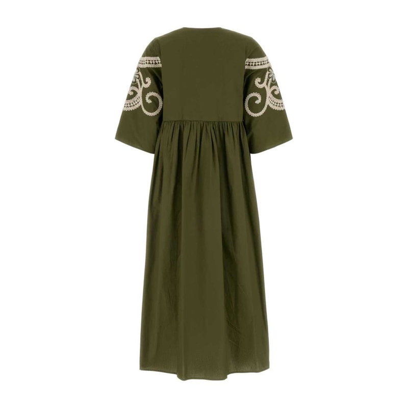 pretty garden green dress Max Mara Cotton Poplin Fit-And-Flare Dress main image 1