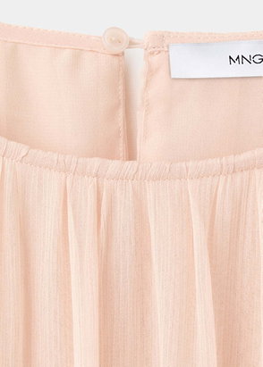MANGO Semitransparent Chiffon Dress With Ruffles | endource