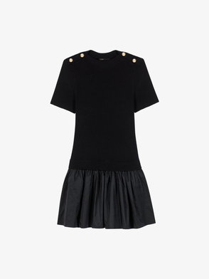 MAJE Raveny Short-Sleeve Stretch-Knit Mini Dress | endource