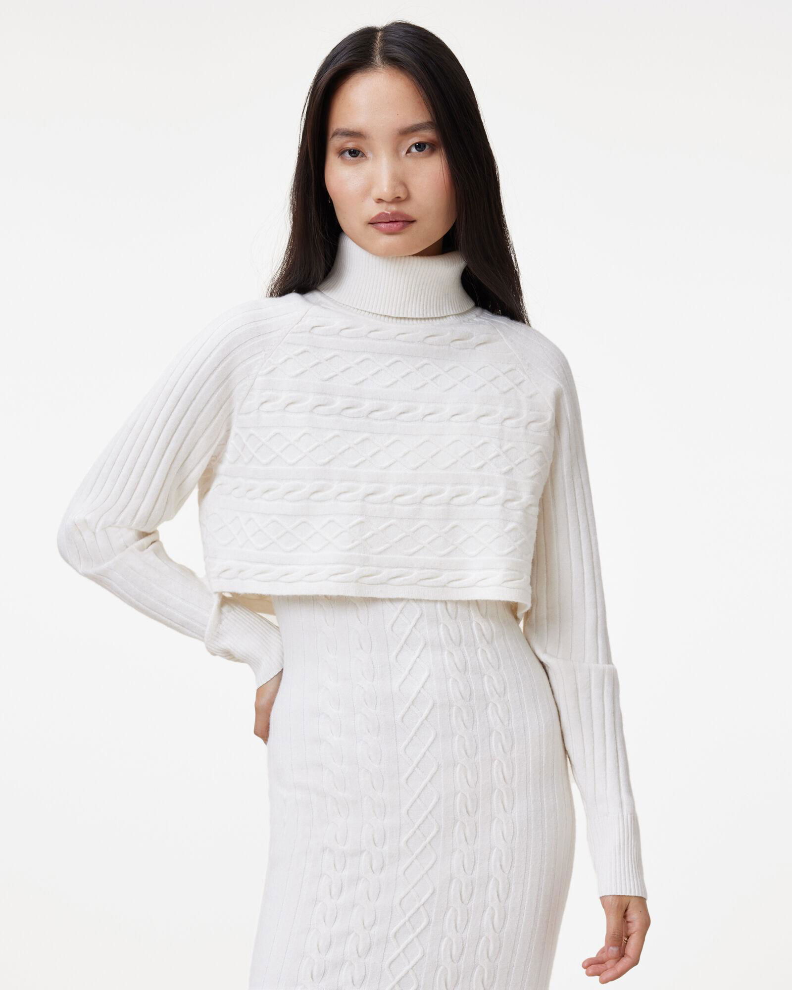 muriel 2-in-1 knitted slim midi dress ALLSAINTS Muriel 2-In-1 Knitted Slim Midi Dress