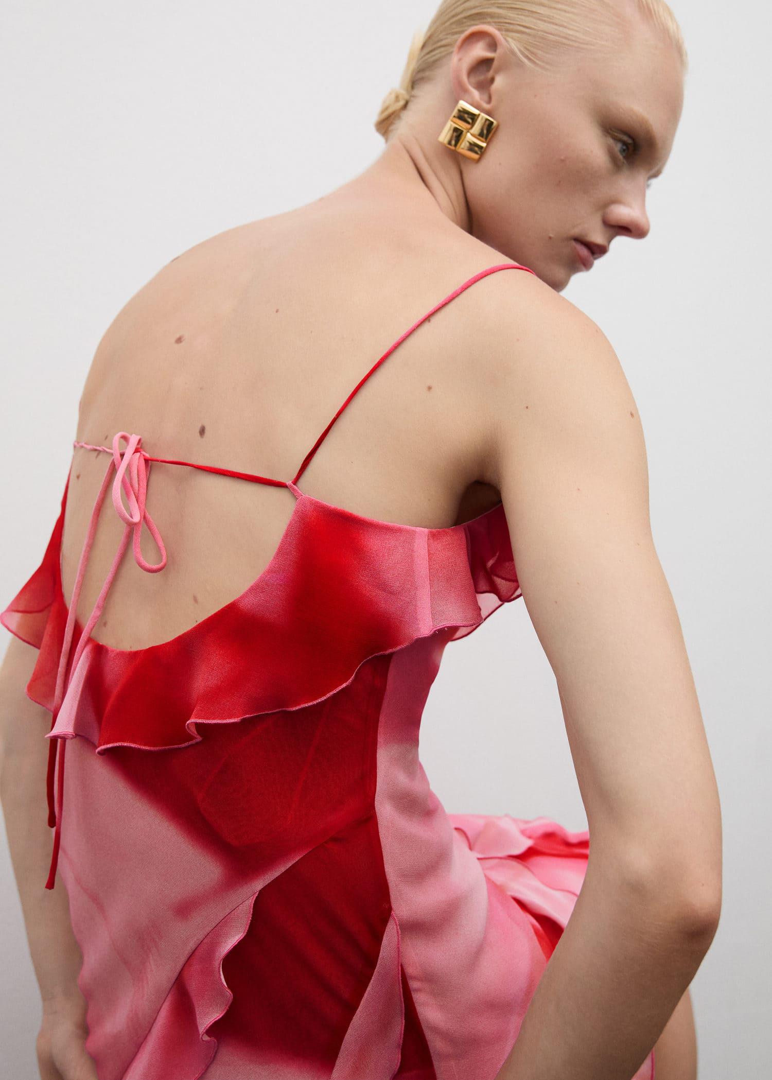 MANGO Ruffles Slit Dress | endource