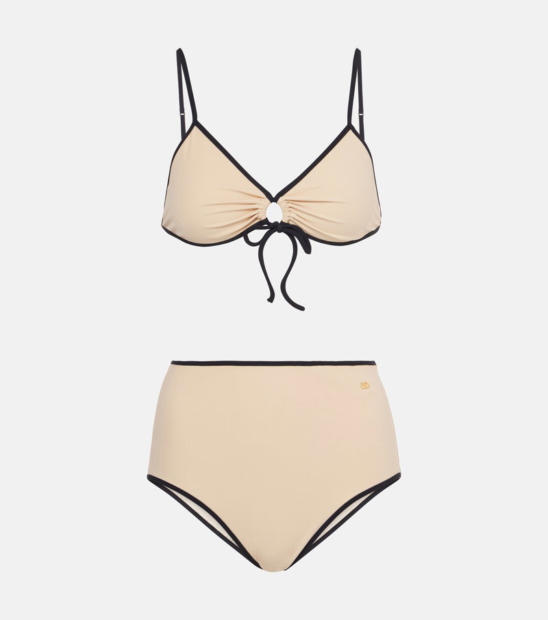 Valentino beige and black bikini set