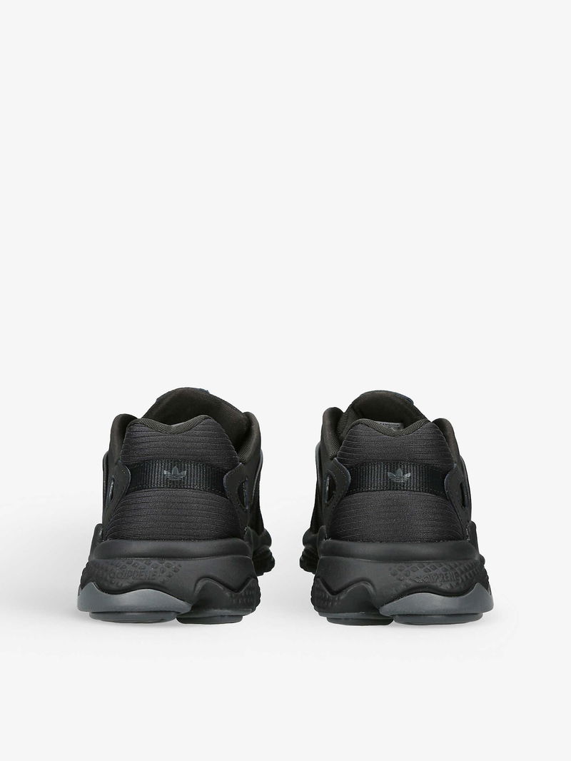 ADIDAS Oztral J Logo-Patch Mesh And Leather Low-Top Trainers | endource