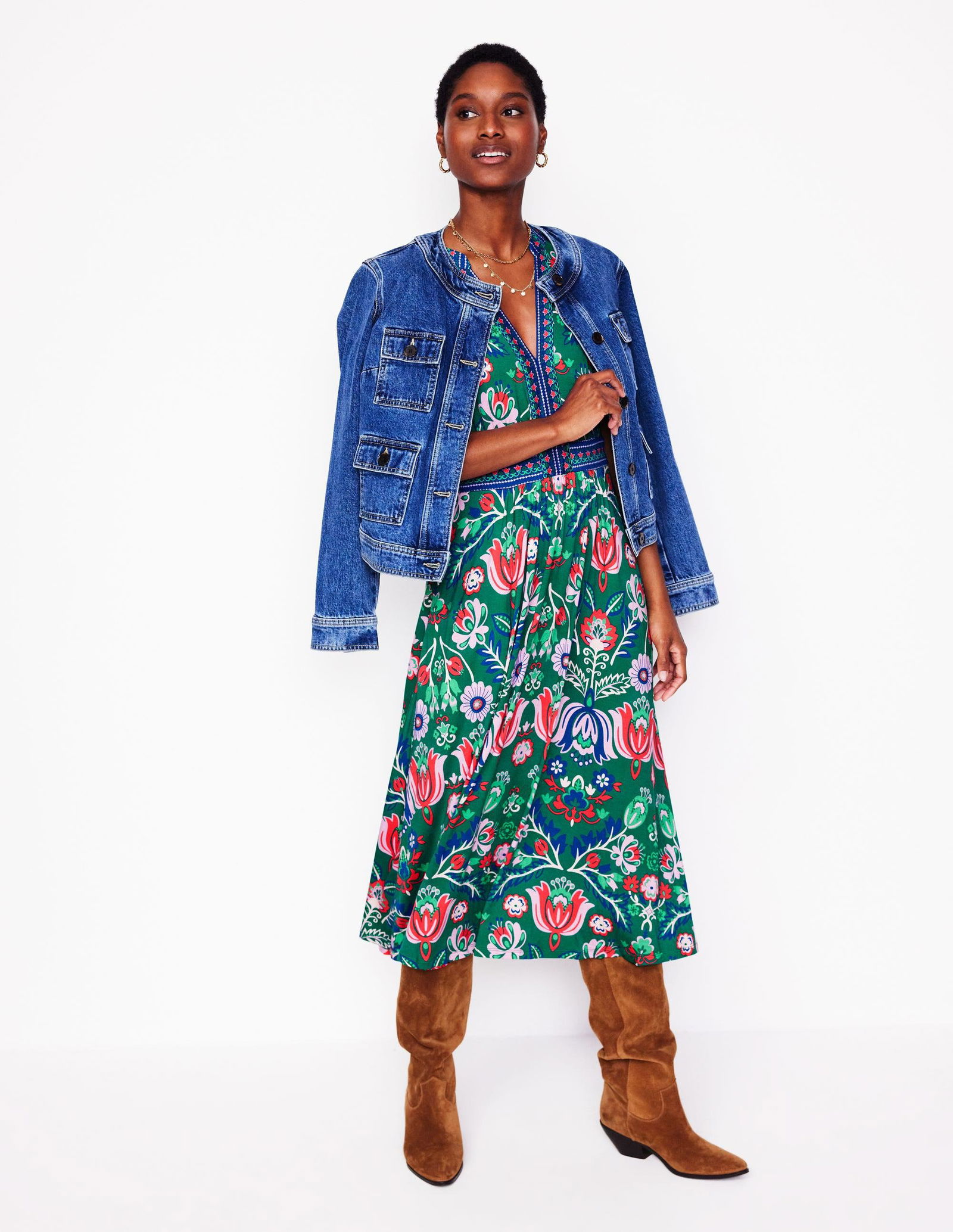 lily jersey midi tea dress BODEN Lily Jersey Midi Tea Dress