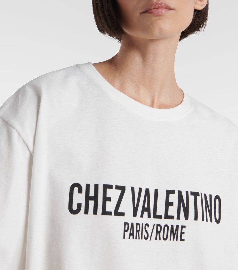 Valentino logo tee, white cotton