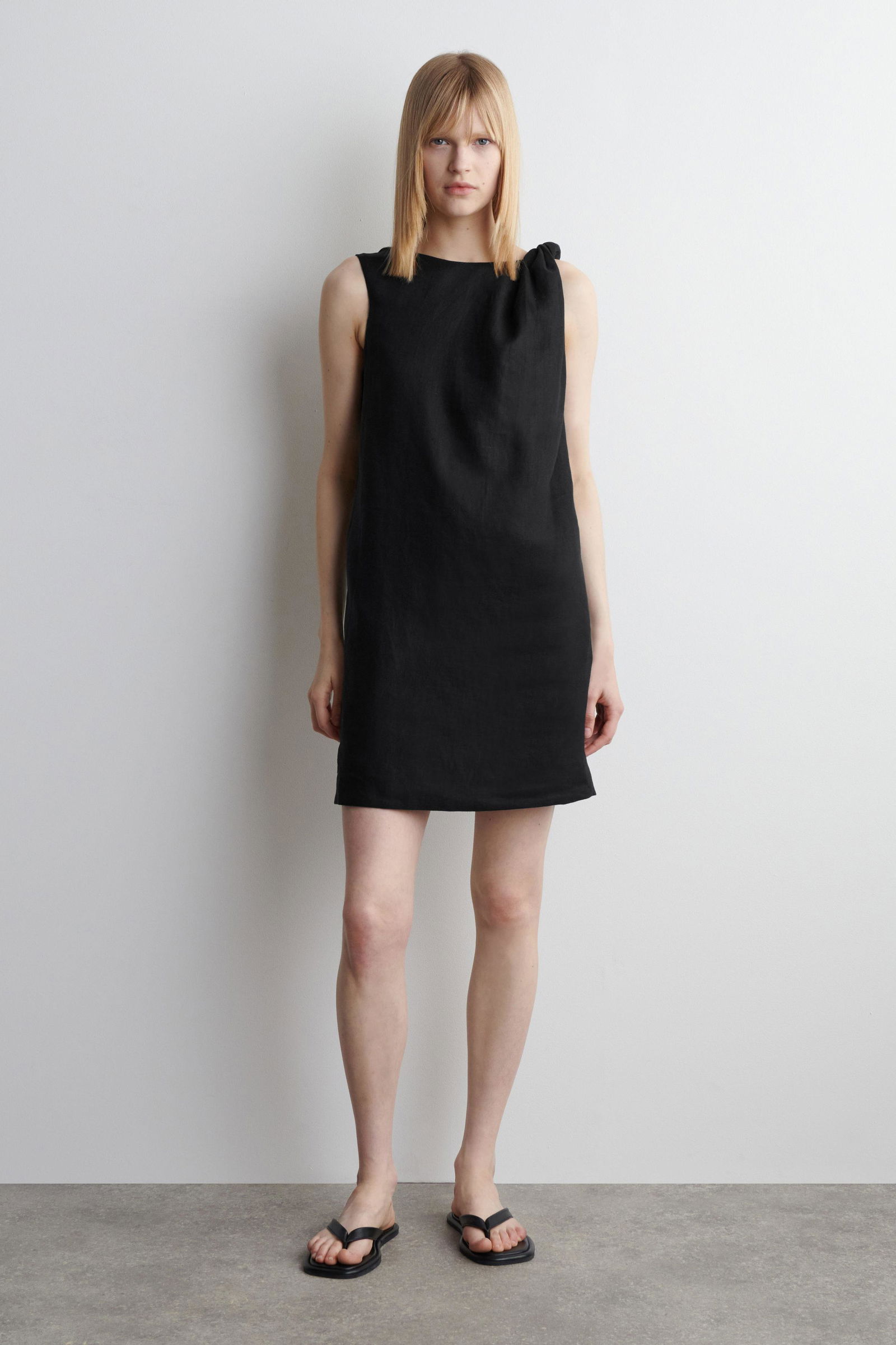 cos twist detail mini dress TWIST-DETAIL MINI DRESS