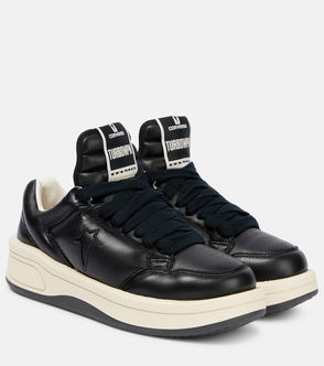 RICK OWENS Turbowagon sneakers in black leather