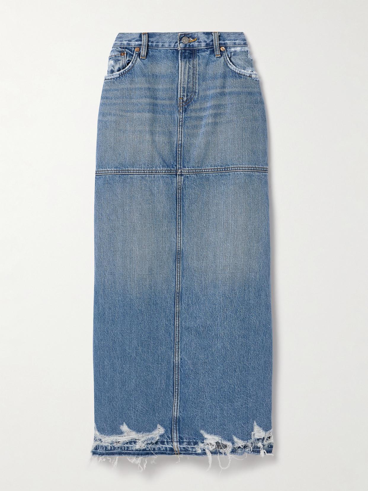 Farren and Me DENIM MAXI SKIRT BLUE DENIM main image 1