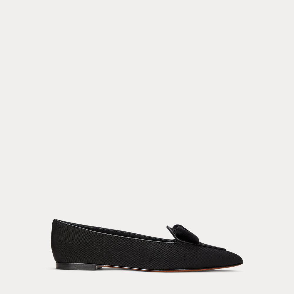 DIOR 25S LOAFER IN BLACK VELVET AND GROSGRAIN