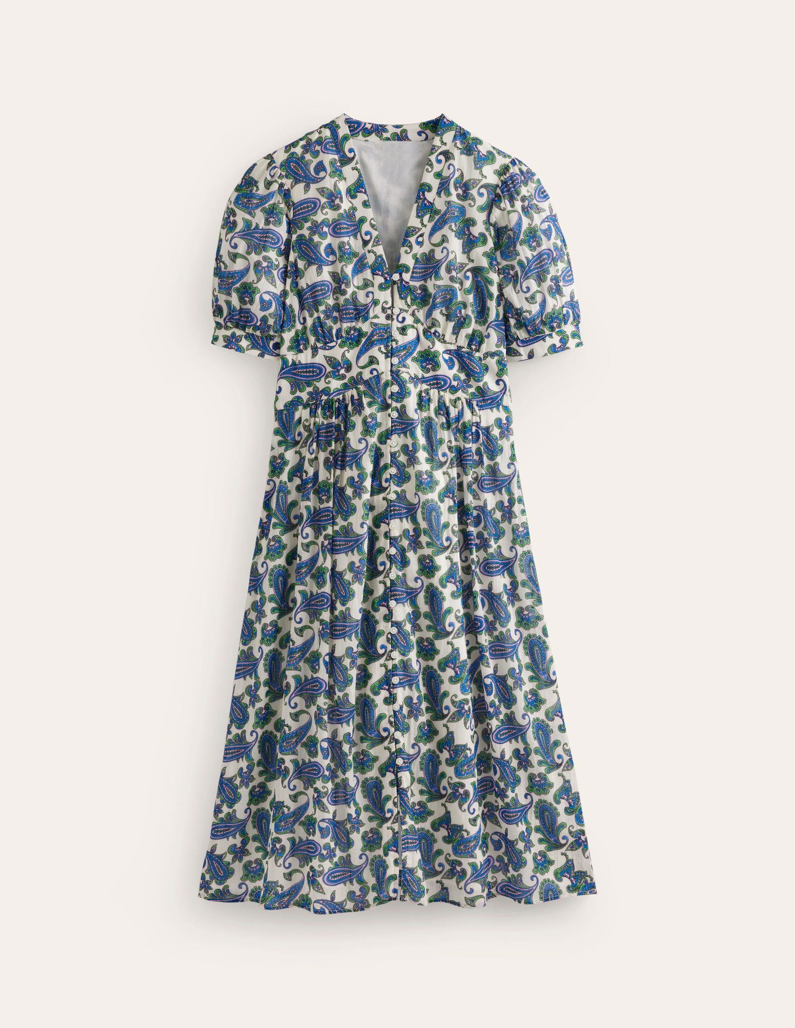 elsa midi tea dress Floral Elsa Everyday Dress Elsa Midi Tea Dress-Multi, Wildflower Cluster Boden AU