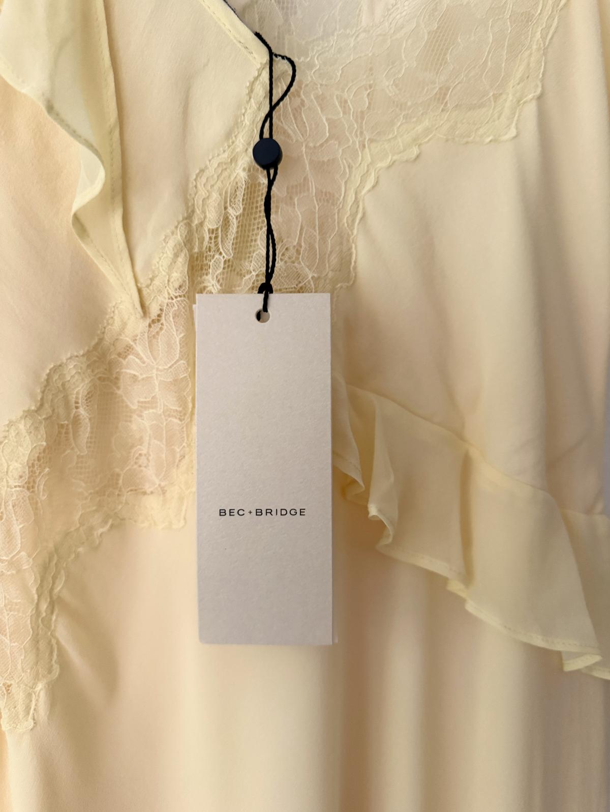 BEC & BRIDGE Knox Lace-Trimmed Silk-Chiffon Maxi Dress | endource