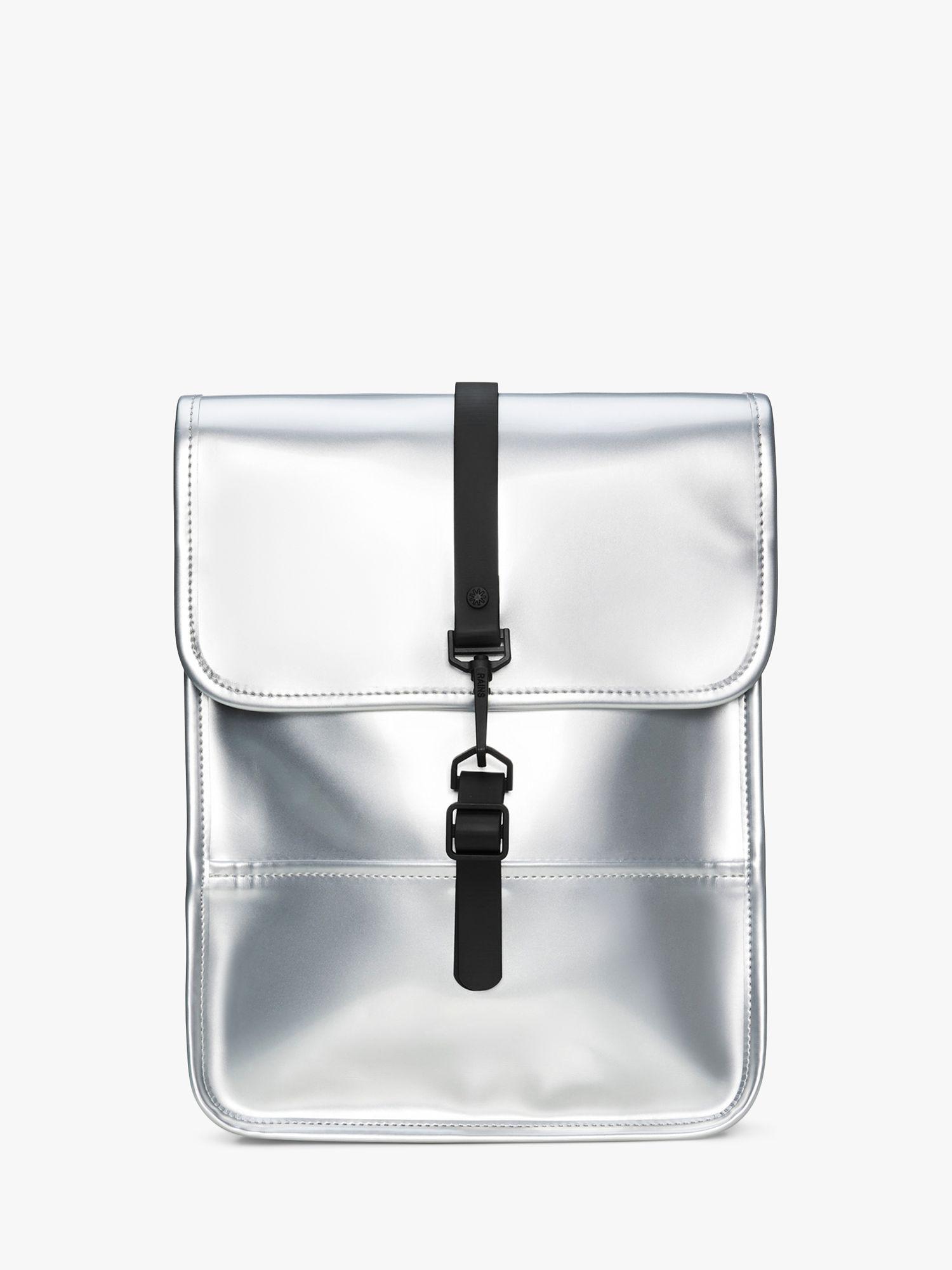 rains backpack silver pine Buckle Rolltop Rucksack Silhouette is characterized by its squared shape and flap with magnet snap fastenings.This clean and ever contemporary rucksack features an internal laptop pocket RAINS Backpack for Women and