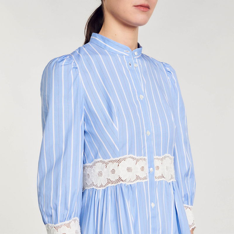 SANDRO Striped Cotton Maxi Dress | endource SANDRO Striped Cotton Maxi Dress | endource