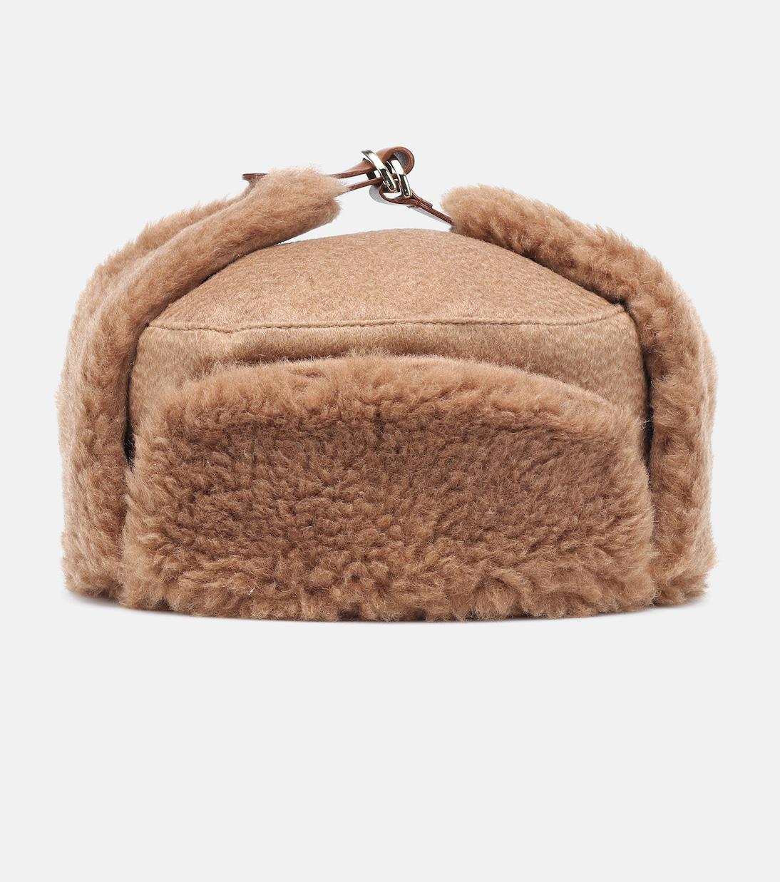 Max Mara Avy Camel Hair Hat in Brown | Endource