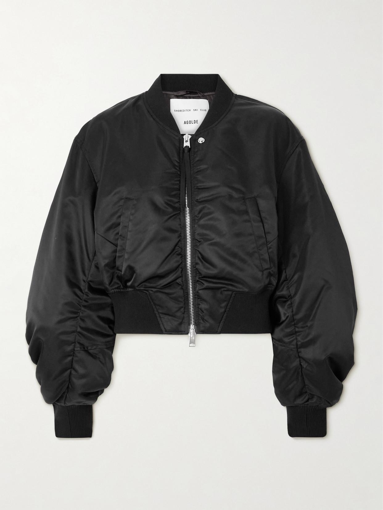 AGOLDE Shoreditch Ski Club Jett Cropped Bomber Jacket | endource