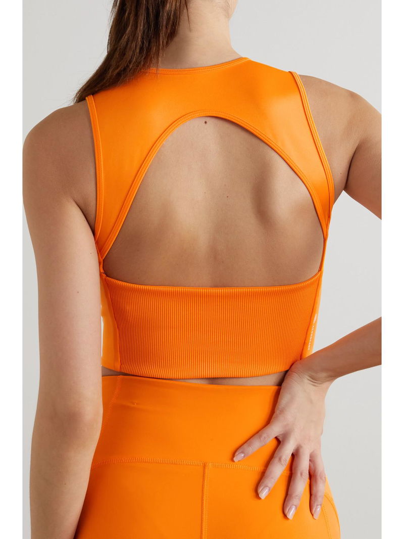 ADIDAS ORIGINALS Hyperglam Open-Back Stretch Recycled Sports Bra | endource