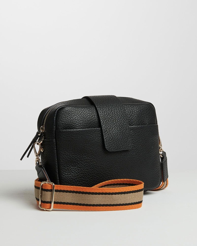 OLIVER BONAS Eve Fold Over Crossbody Camera Bag Large in Black Endource