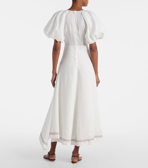 ALMAIS Play Embroidered Linen Shirt Dress | endource