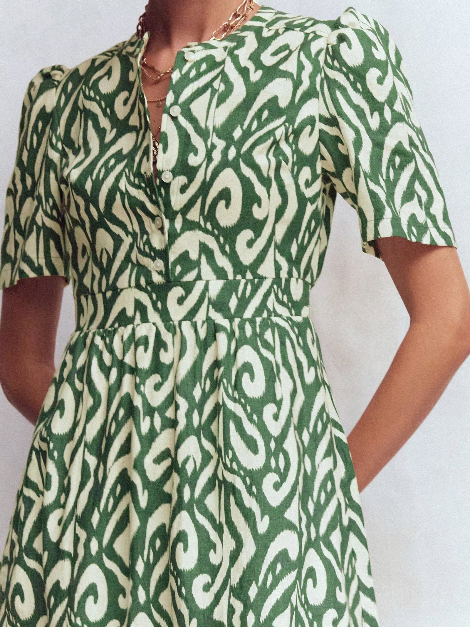 BODEN Ivy Abstract Print Linen Midi Dress | endource BODEN Ivy Abstract Print Linen Midi Dress | endource