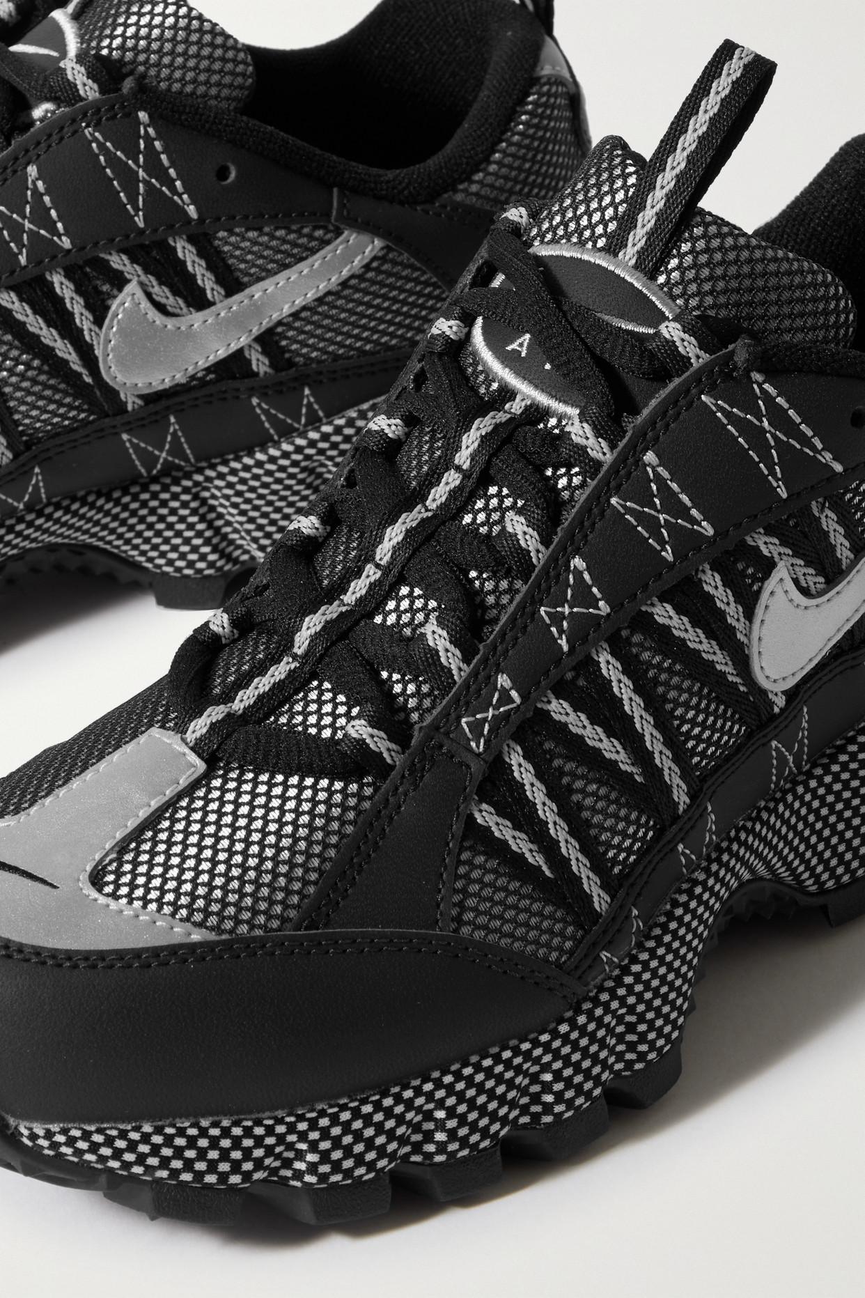 NIKE Air Humara QS Leather-Trimmed Mesh Sneakers | endource