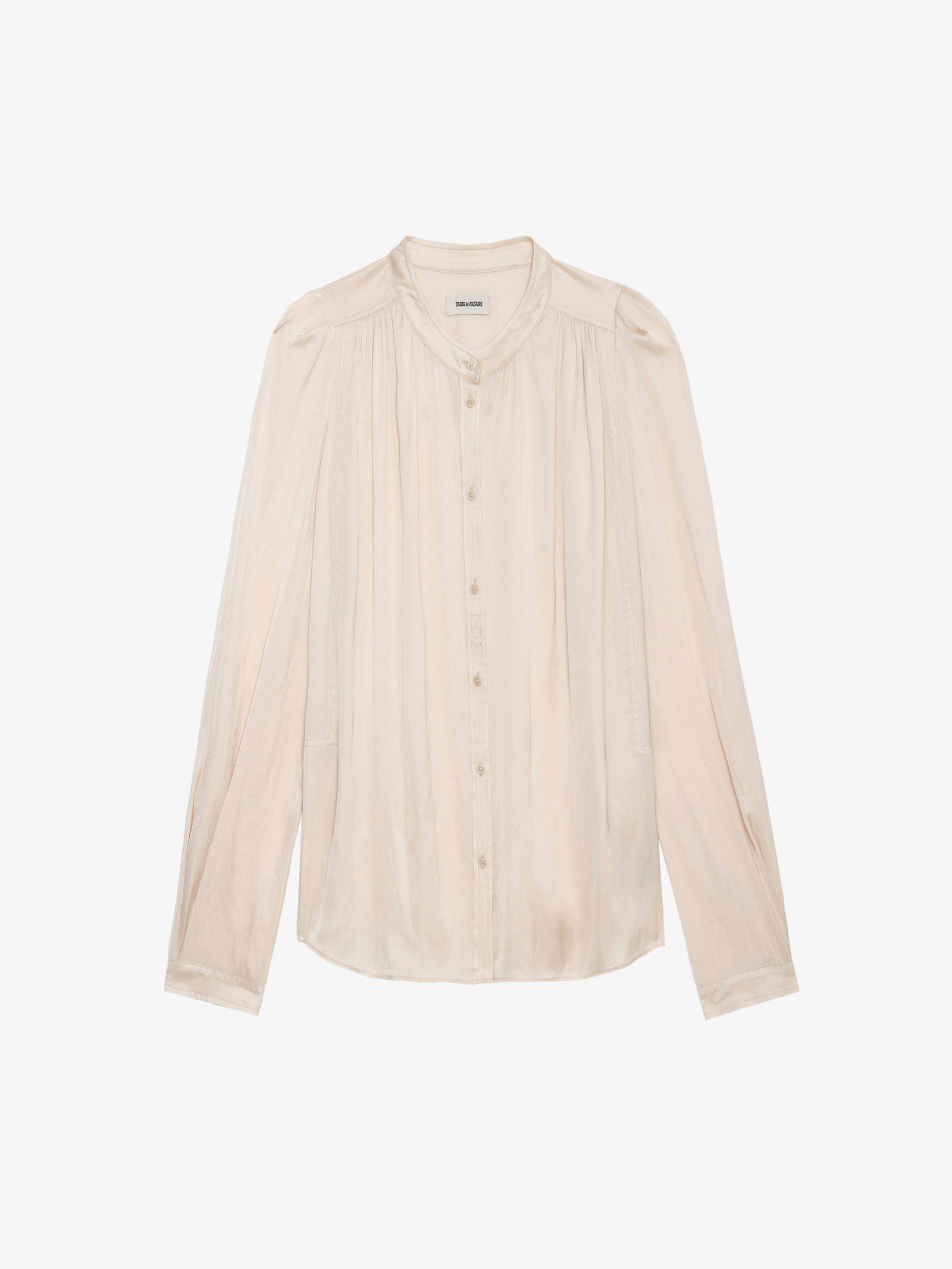 ZADIG & VOLTAIRE Tchin Satin Blouse in Sorbet | endource