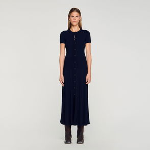 black knit wrap dress ITY SPANDEX KNIT WRINKLE-FREE | ELBOW SLEEVE FAUX WRAP DRESS