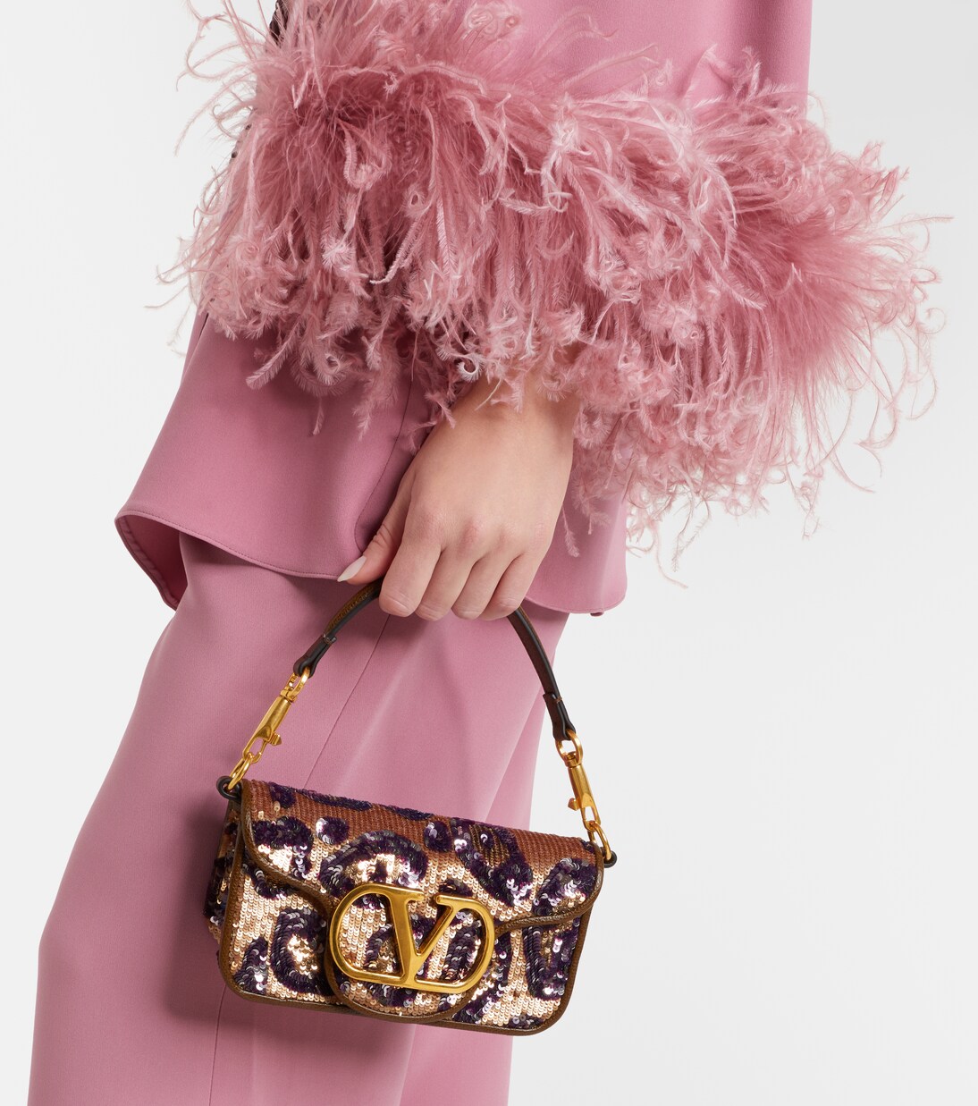 VALENTINO GARAVANI Locò Small Leather Top-handle Bag | endource