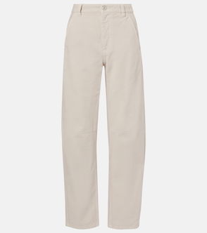 Beige, wide-leg trousers with pleats, Brunello Cucinelli