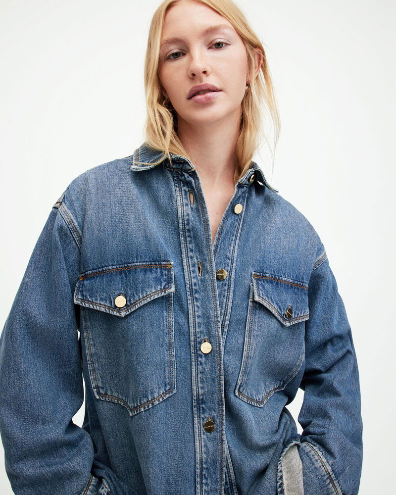 ALLSAINTS Alba Oversized Denim Shirt | endource