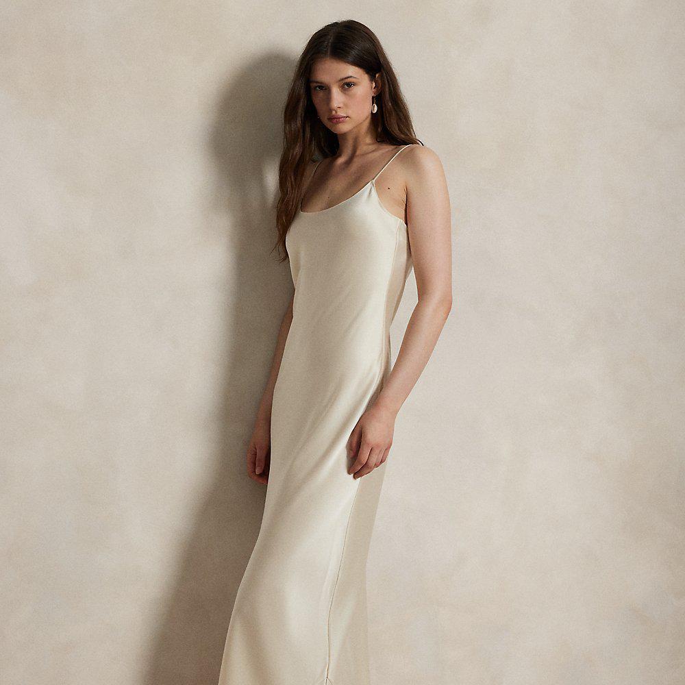 ralph lauren double faced satin dress POLO RALPH LAUREN Asymmetrical Double-Faced Satin Gown