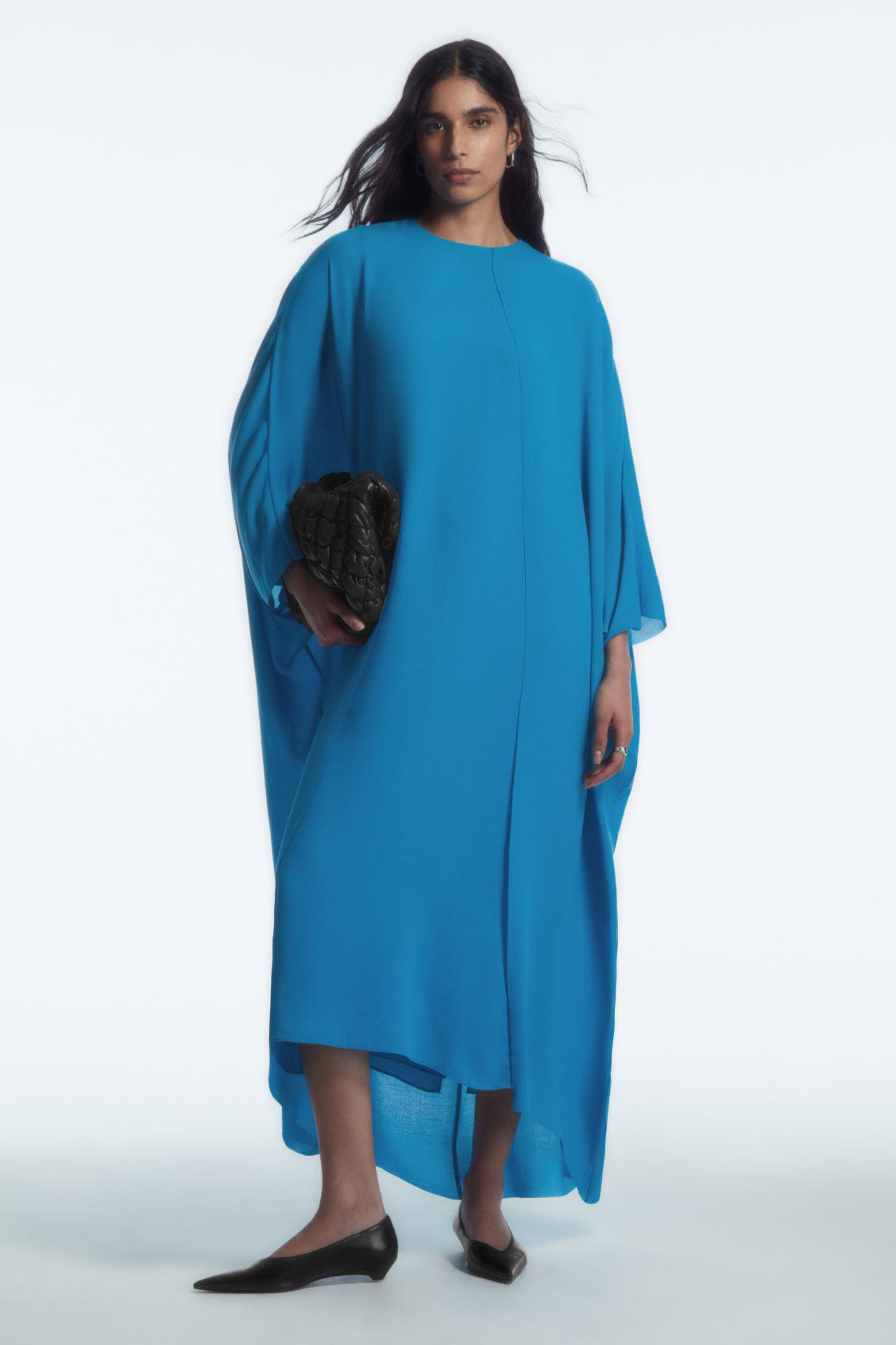 open lace back dress Women's Living for Days Like This Green Rayon Gauze Kaftan Midi Dress | Color: Kelly Green | Size: M