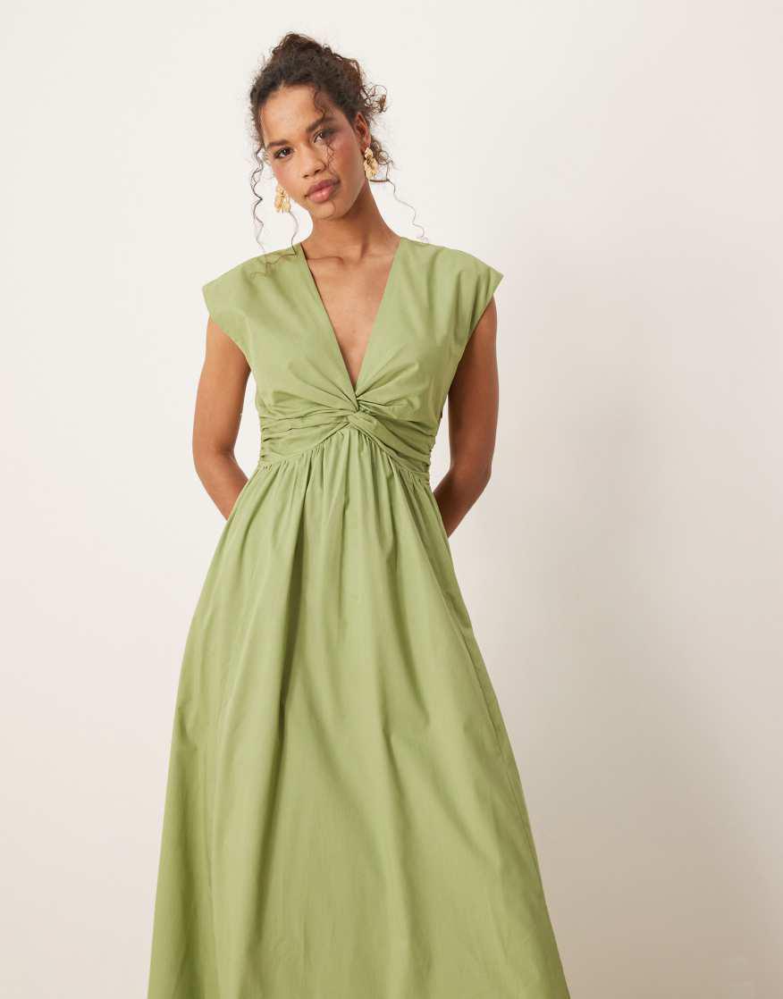 ABERCROMBIE + FITCH Sleeveless V Neck Maxi Dress | endource ABERCROMBIE + FITCH Sleeveless V Neck Maxi Dress | endource
