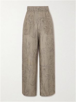 Zimmermann Alight Floral Silk Wide Leg Pants