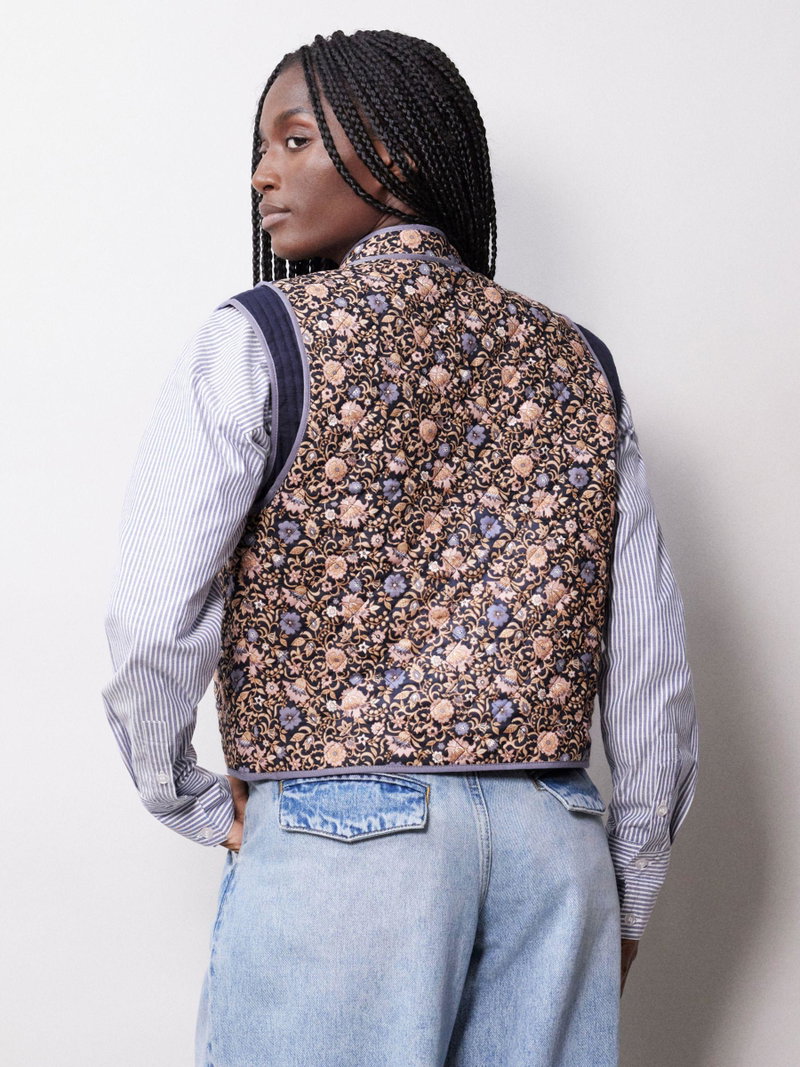 Gilet Vidal Floral Pale blue main image 0