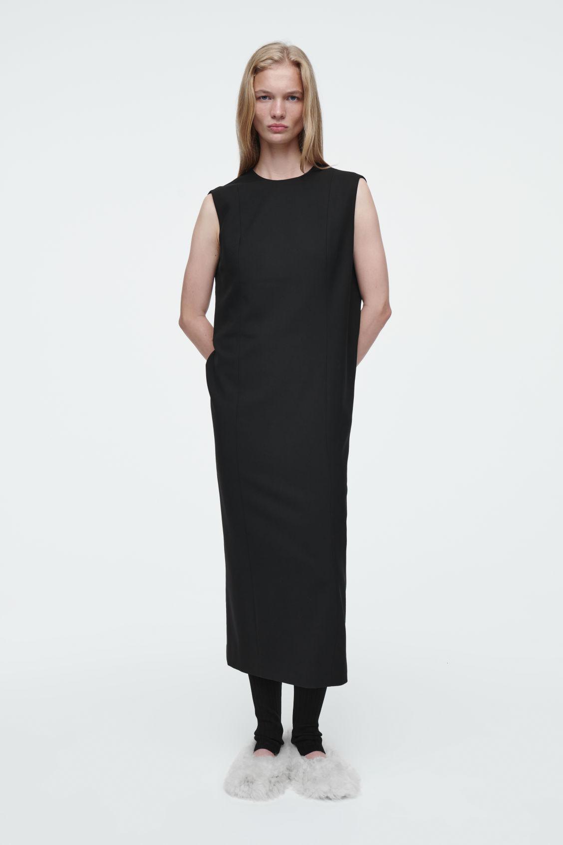 COS The Sleeveless Tailored Wool Dress | endource