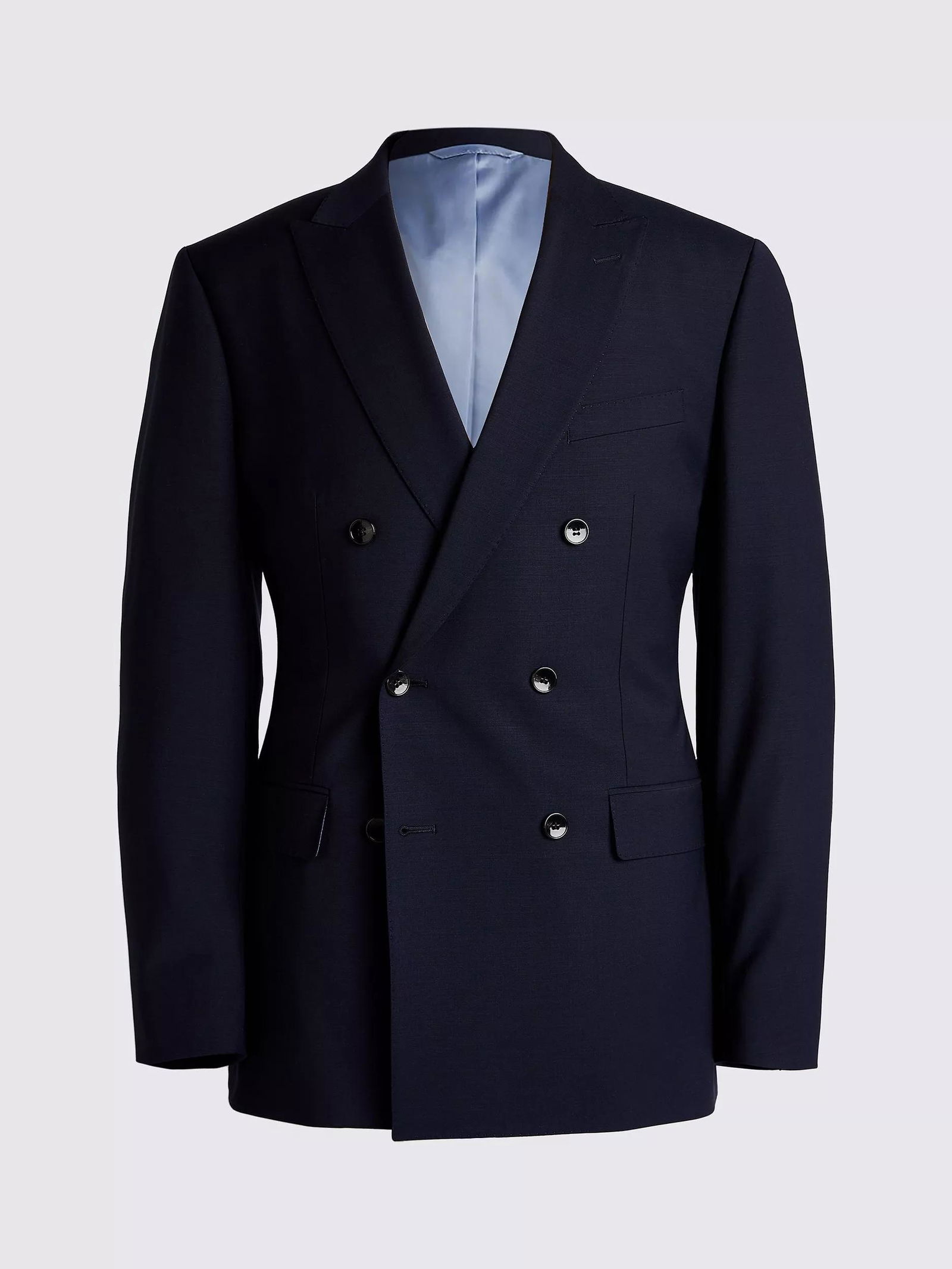 MOSS Performance Tailored Fit Double Breasted Suit Jacket endource