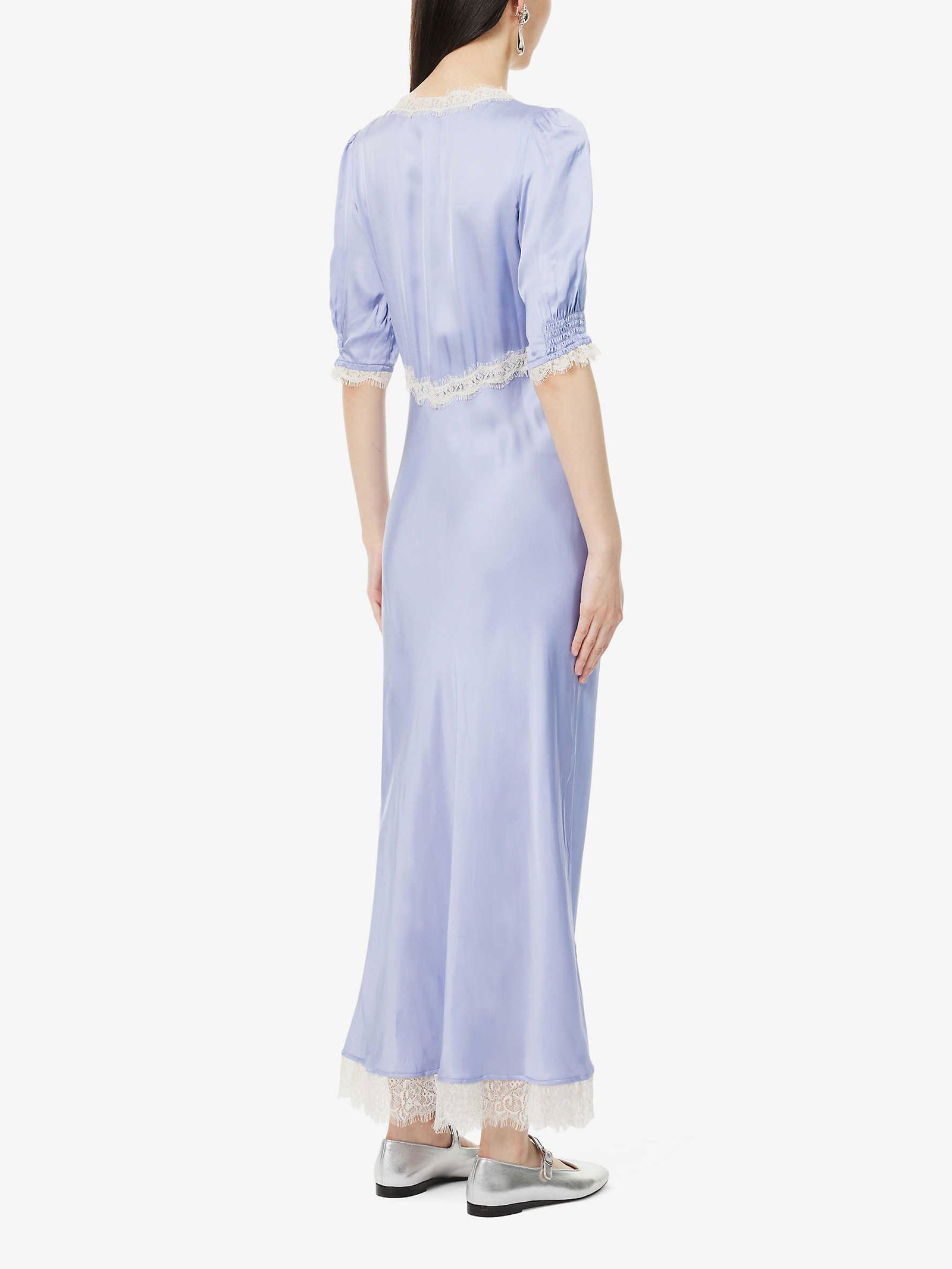 knee length dresses for ladies Annina Satin Midi Dress in Brown Mocha