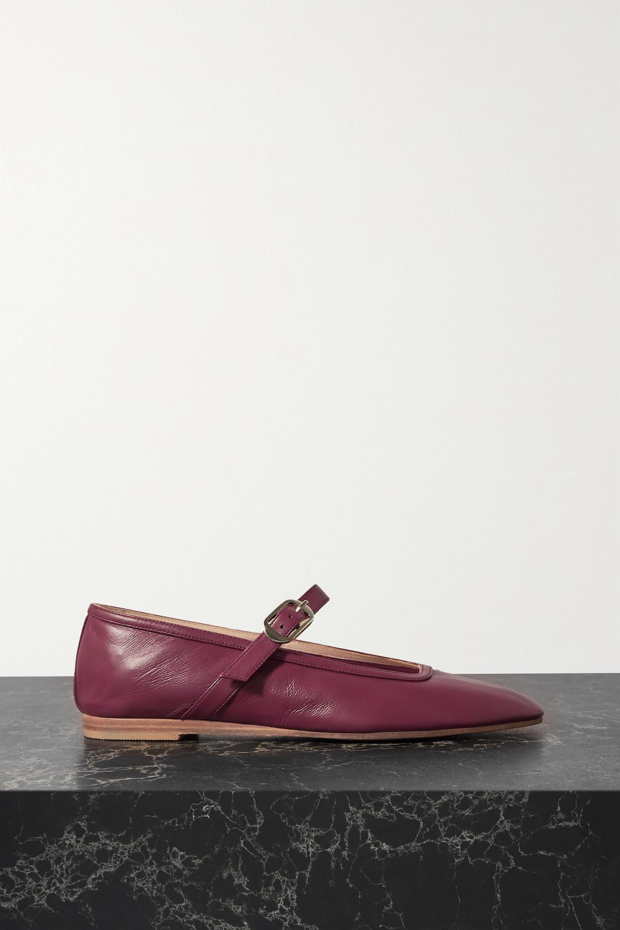 LE MONDE BERYL Leather Mary Jane Ballet Flats | endource