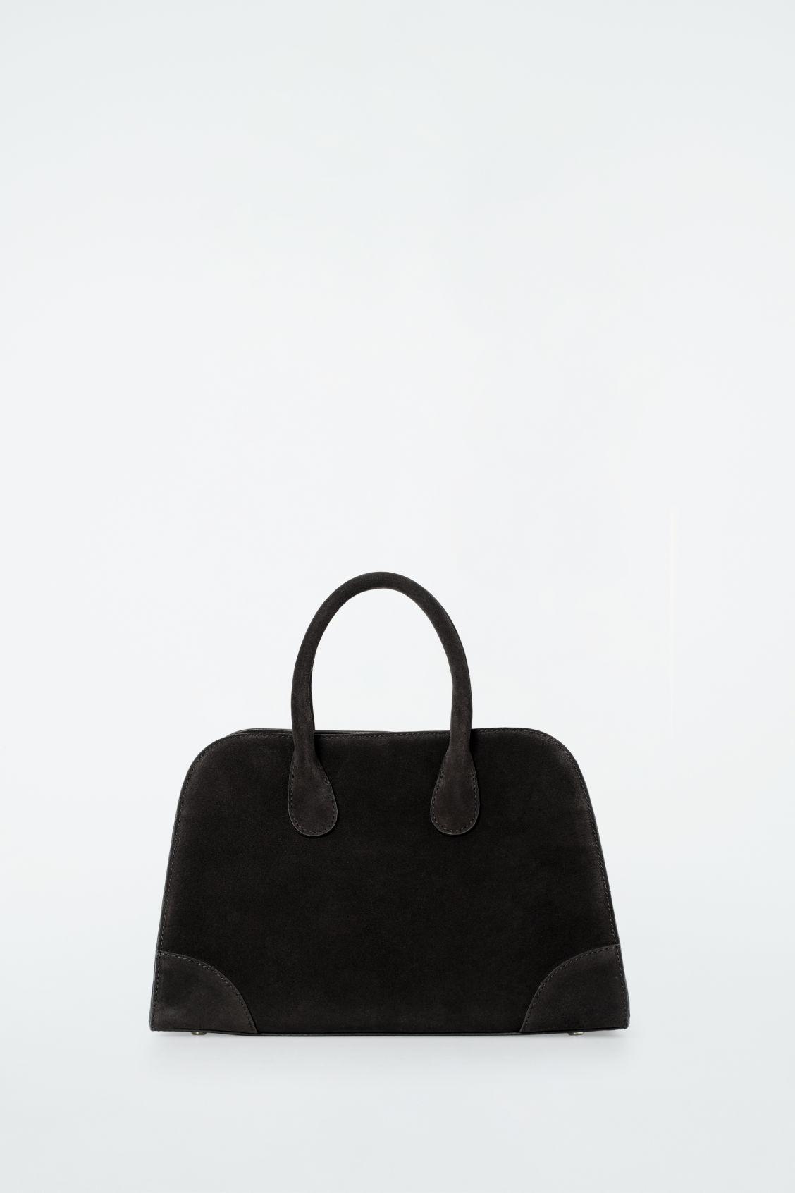 COS Mini Studio Bowling Leather Bag in BLACK | endource