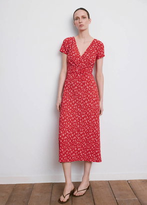 MANGO Flowy Flower Printed Dress | endource