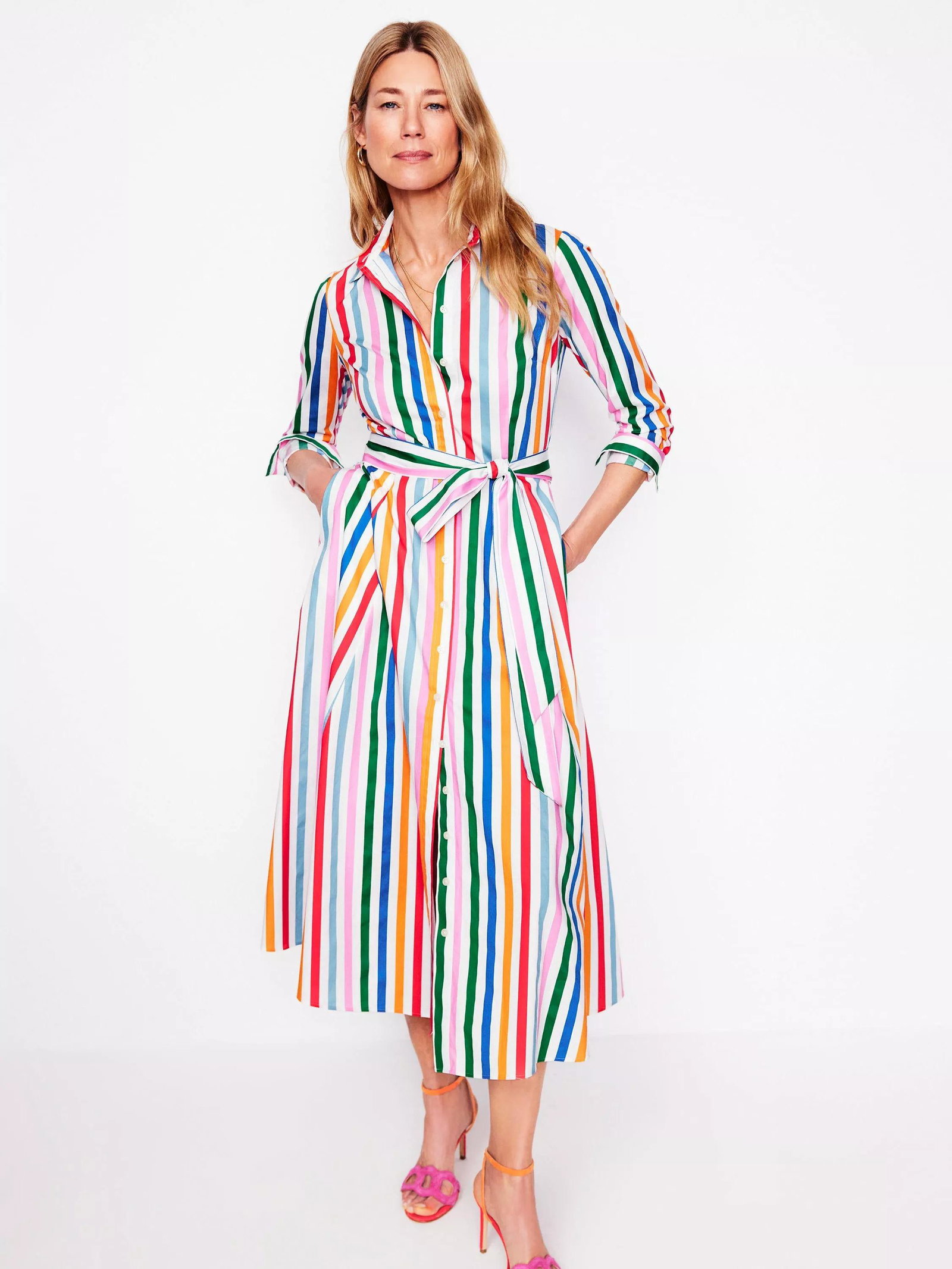 boden amy cotton midi shirt dress BODEN Amy Cotton Midi Shirt Dress
