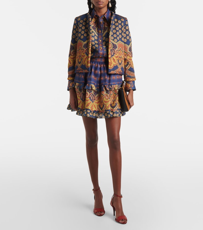 Valentino paisley mini dress and jacket set