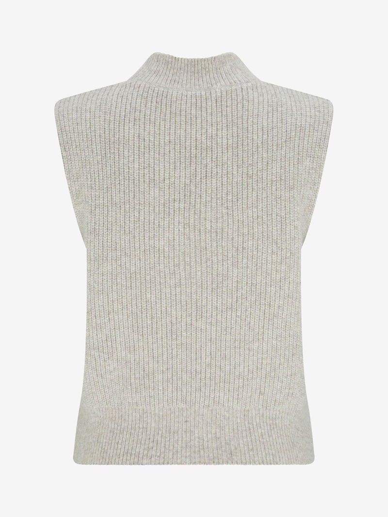 MINT VELVET Tabard Knit Vest in Brown Mink | Endource