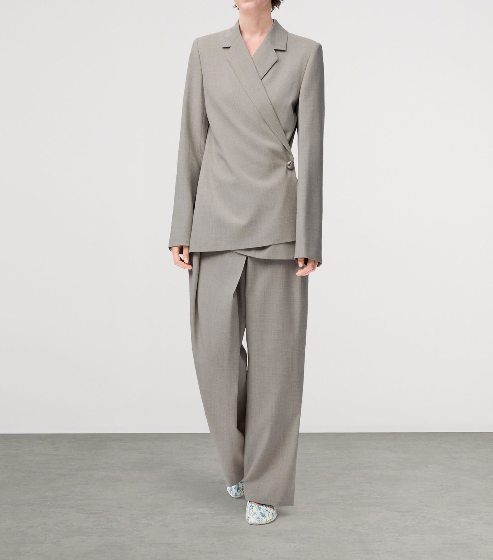 LOEWE Wool Side-Button Blazer | endource