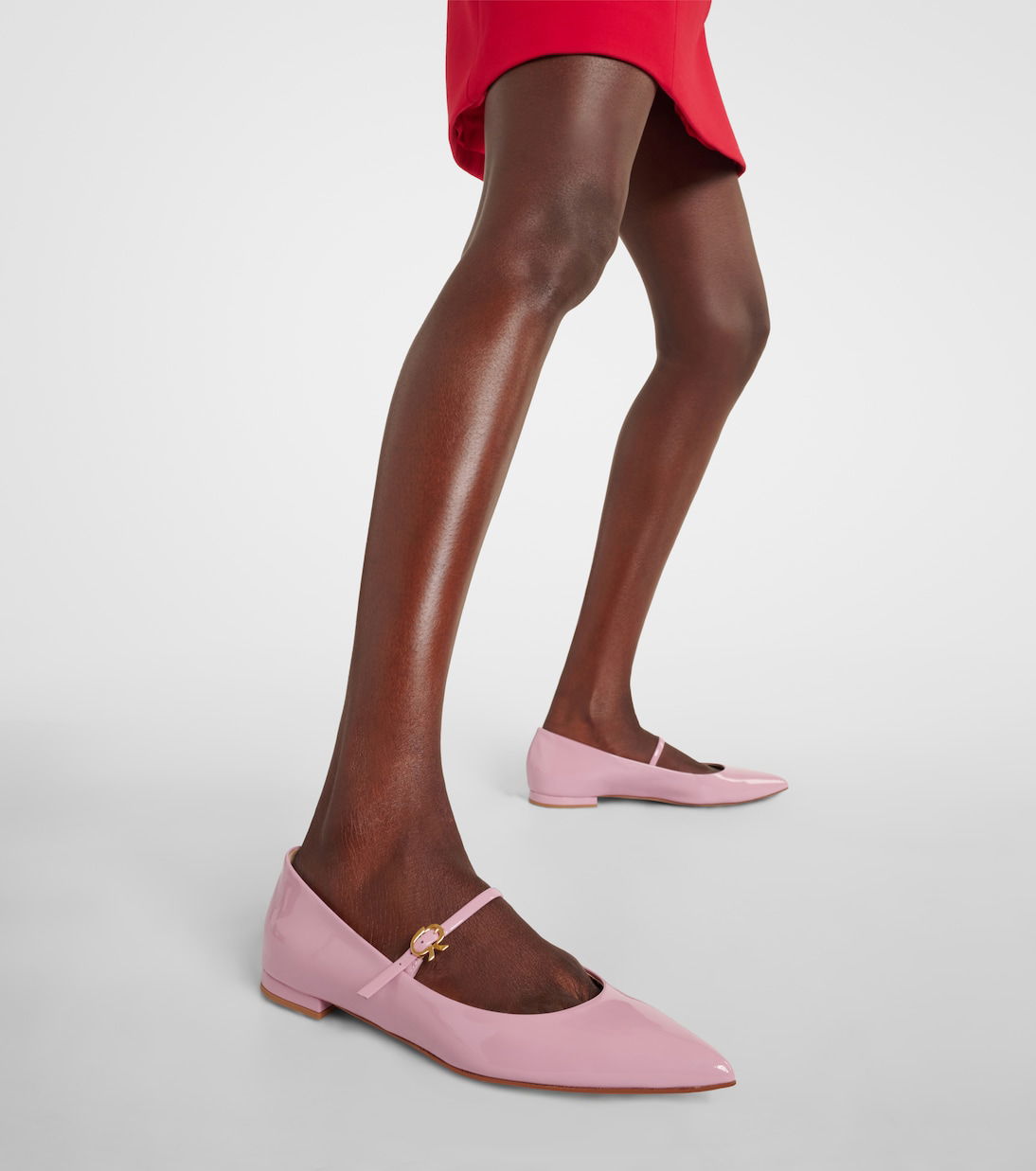 GIANVITO ROSSI Ribbon Jane 05 Patent Leather Mary Jane Flats | endource