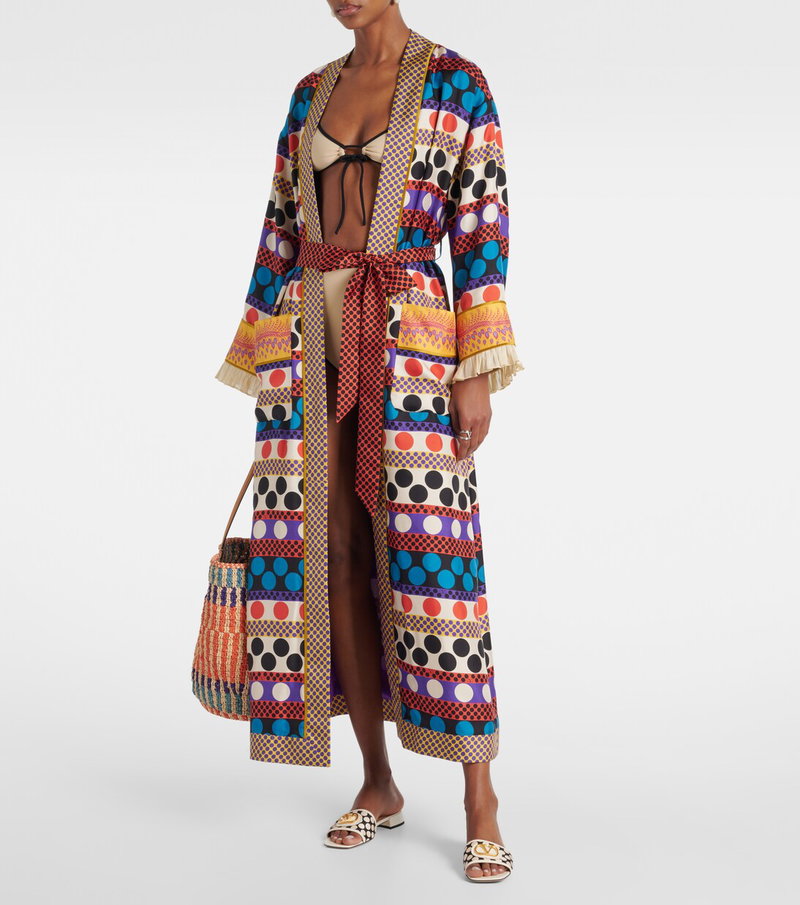 Valentino printed kimono and bikini set