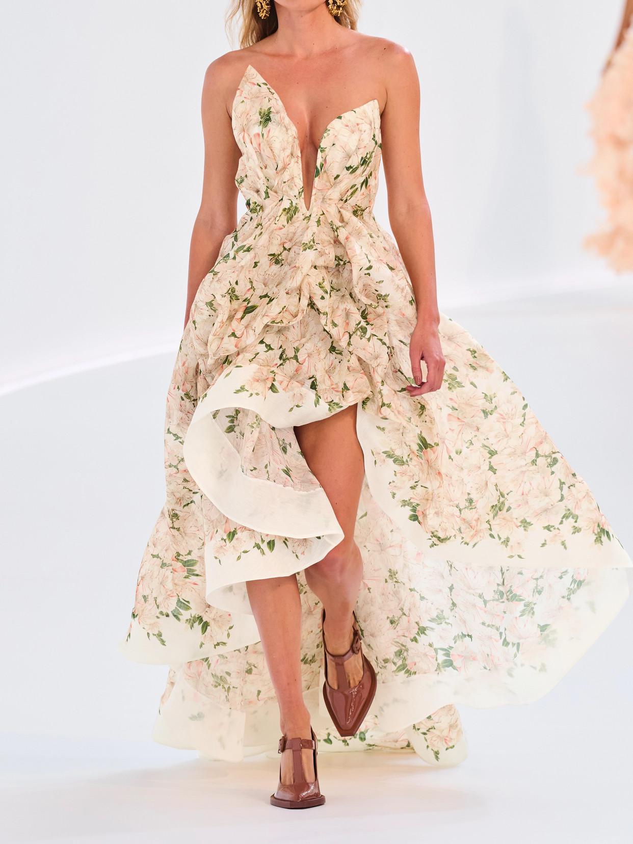 zimmermann natura strapless linen & silk dress Nordstrom Zimmermann Natura Floral Applique Strapless Linen & Silk Minidress 1750.00