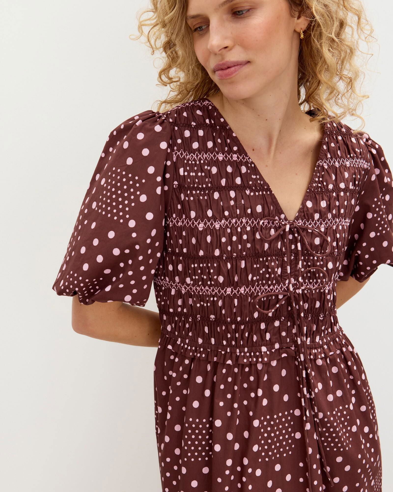 princess polly baby blue dress Womens Burgundy Spot Print Jersey Dress