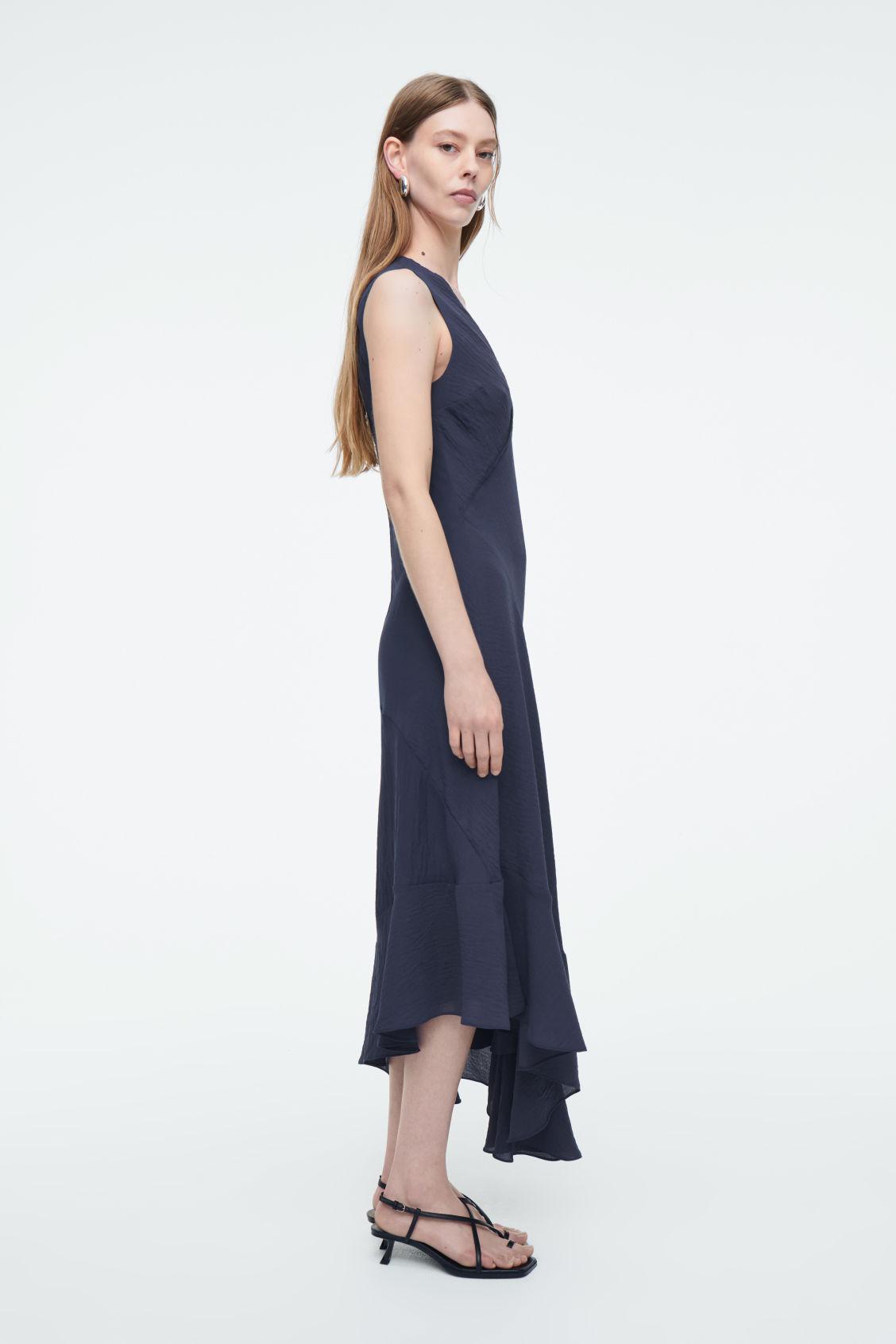 blue dress for baby girl Anela Asymmetric Midi Dress